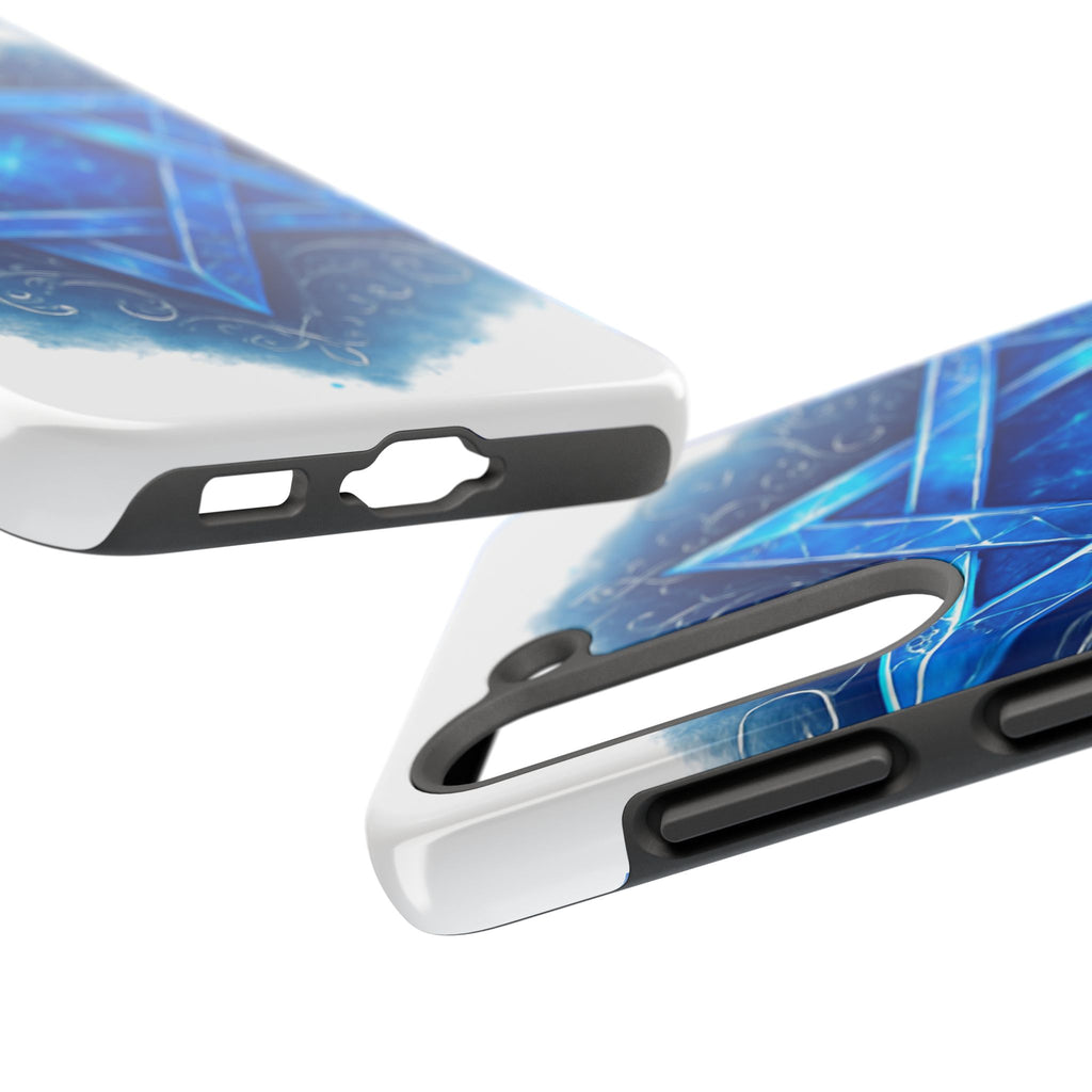 Jewish Star of David Blue Watercolor Tough Phone Case — Protective Jewish Symbol Phone Cover