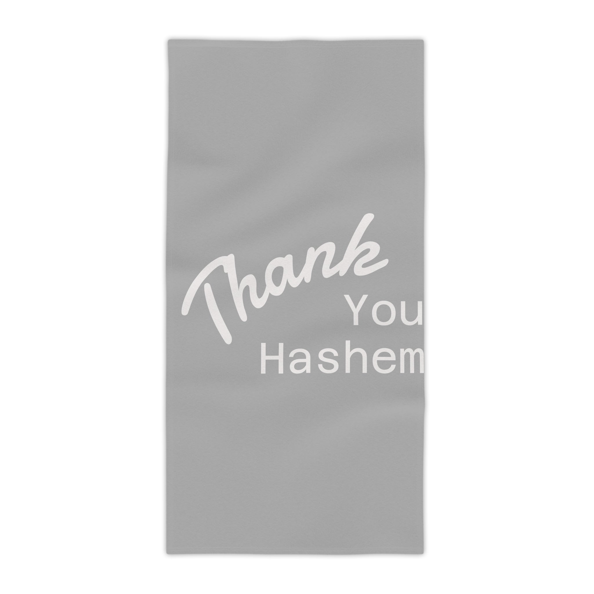 Thank You Hashem Jewish Beach Towel — Hebrew Gratitude Design