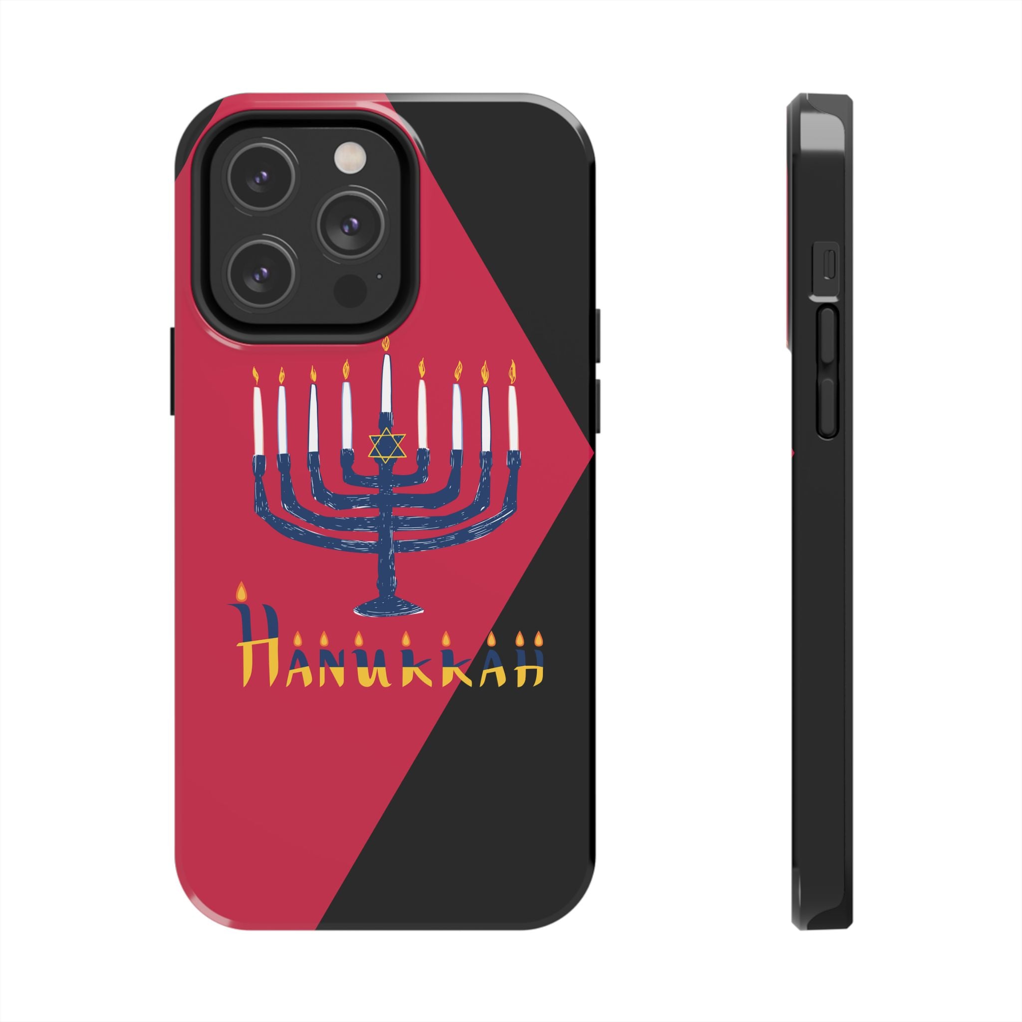 Hanukkah Menorah Tough Phone Case — Protective Holiday Phone Cover