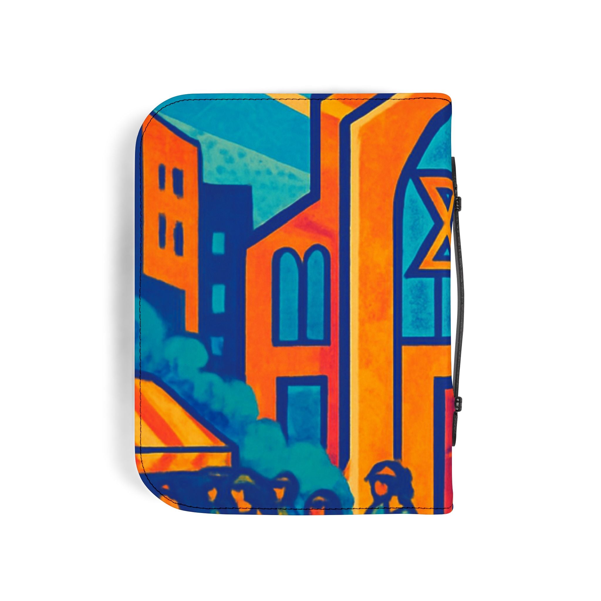 Bible Cover — Vibrant Cityscape Zippered Bible Case