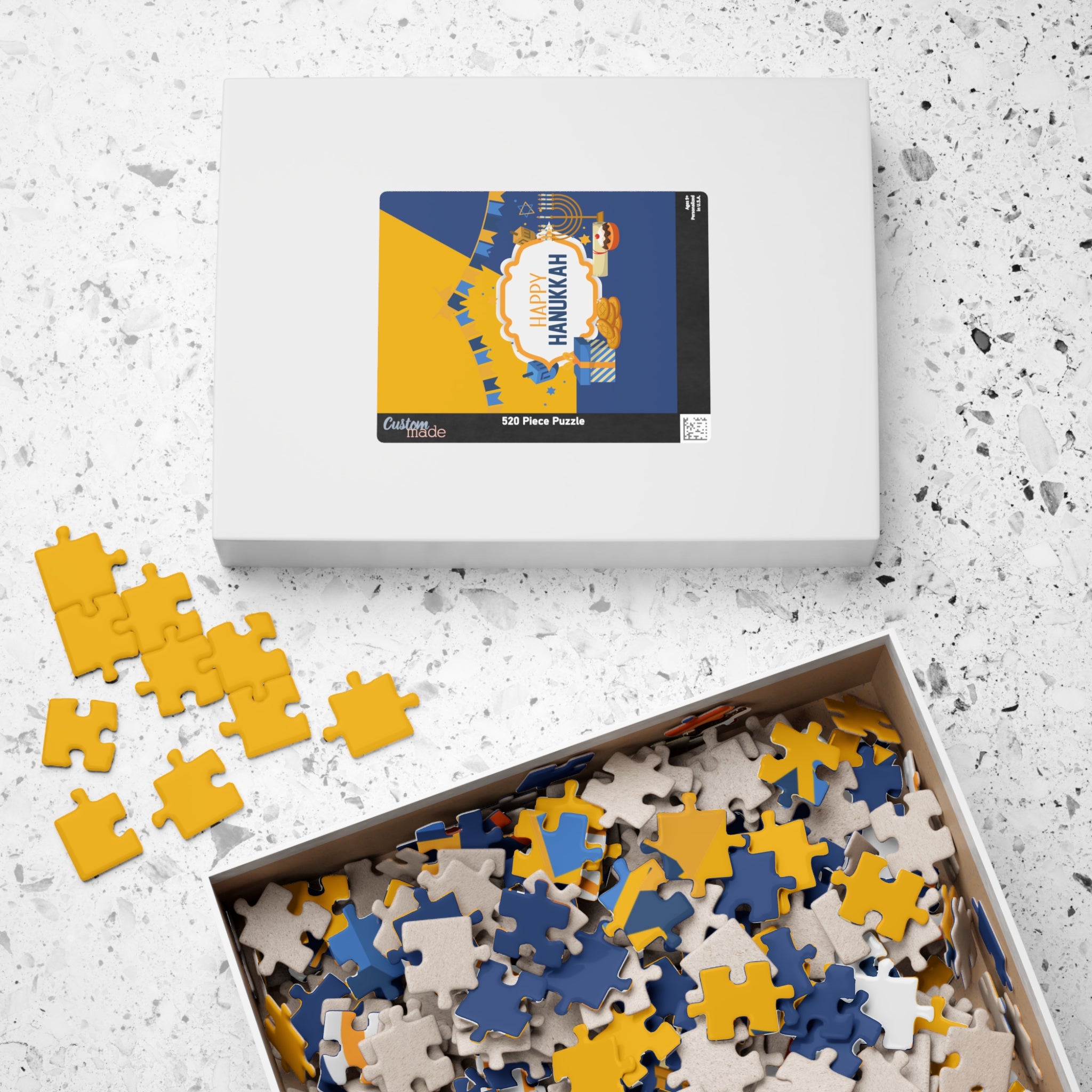 Happy Hanukkah Jigsaw Puzzle — Festive 110/252/520/1014-Piece Holiday Puzzle