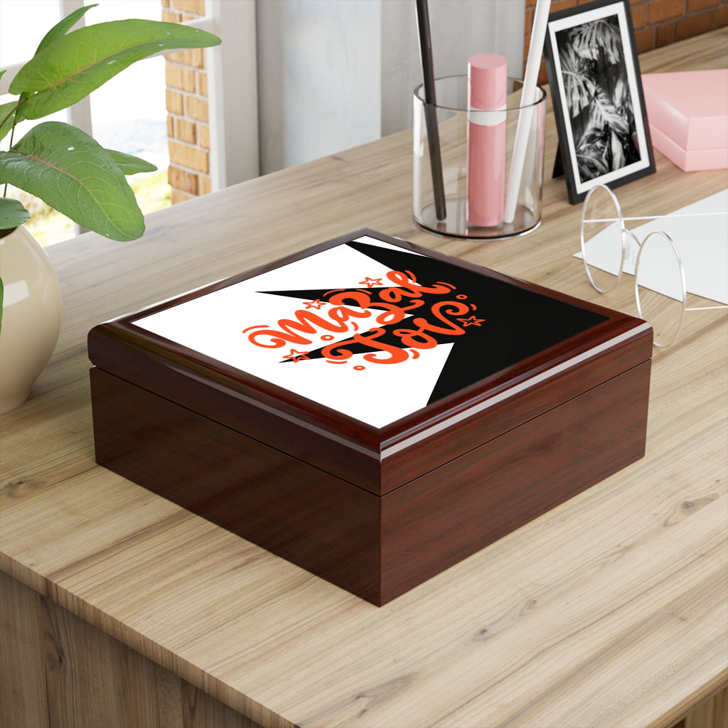 Jewish Jewelry Box — 'Mazel Tov' Celebration Keepsake Box