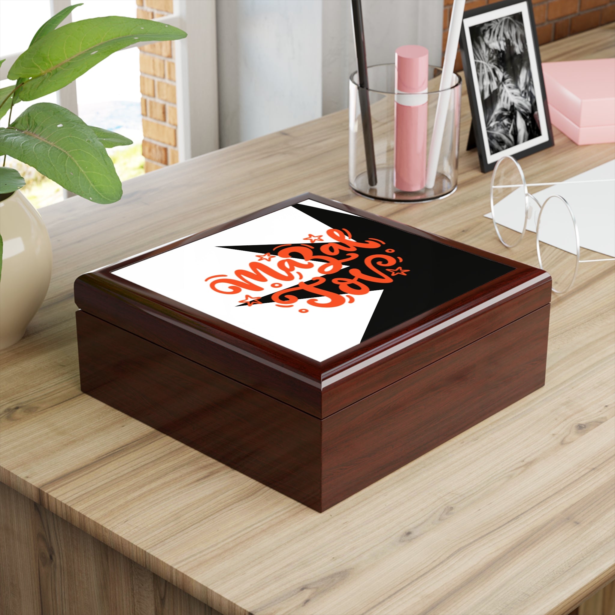 Jewish Jewelry Box — 'Mazel Tov' Celebration Keepsake Box