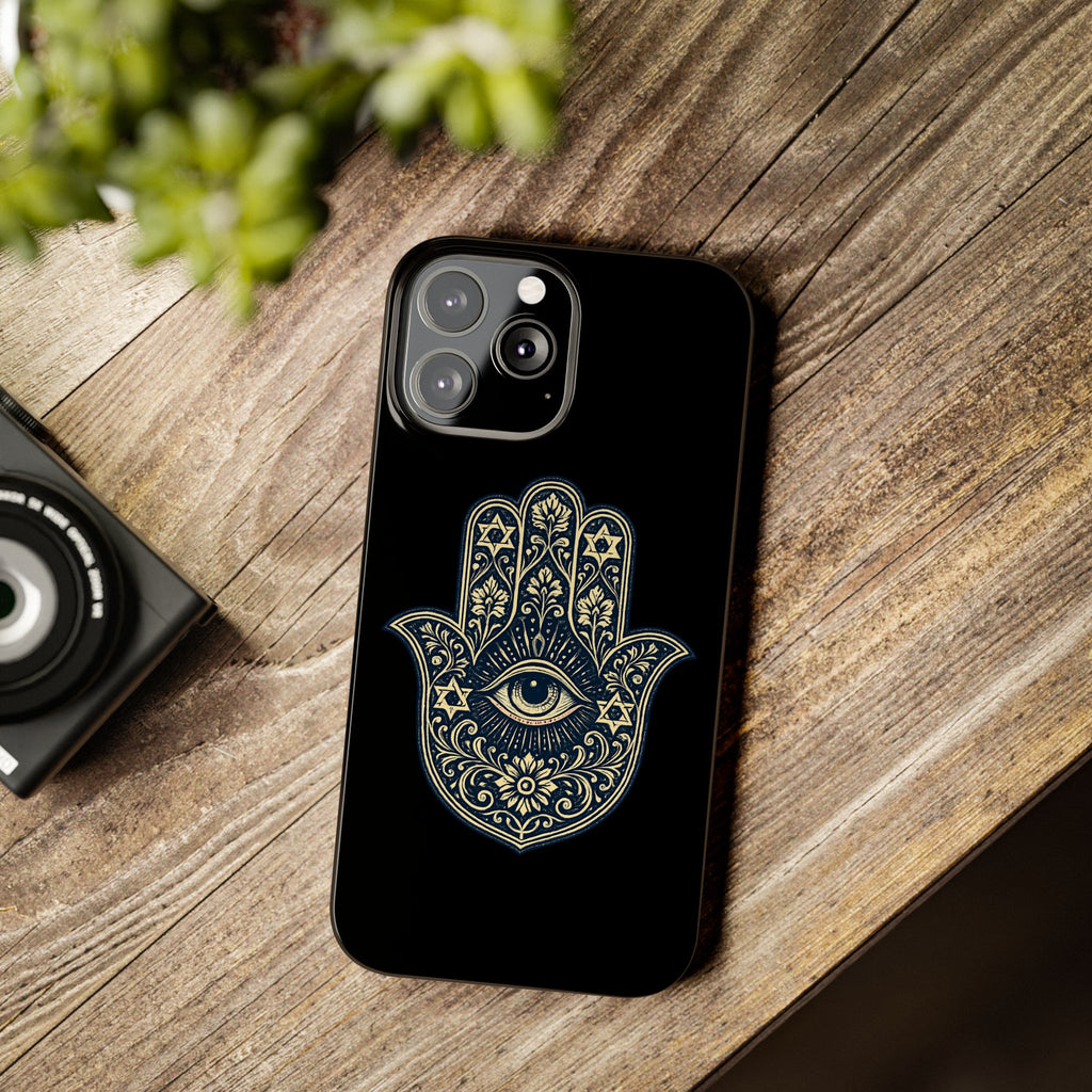 Hamsa Eye Slim Phone Case — Protective Spiritual Hand Design