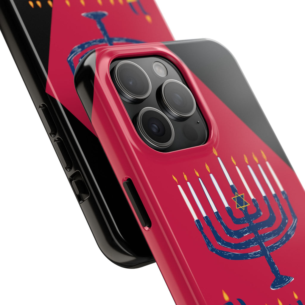 Hanukkah Menorah Tough Phone Case — Protective Holiday Phone Cover