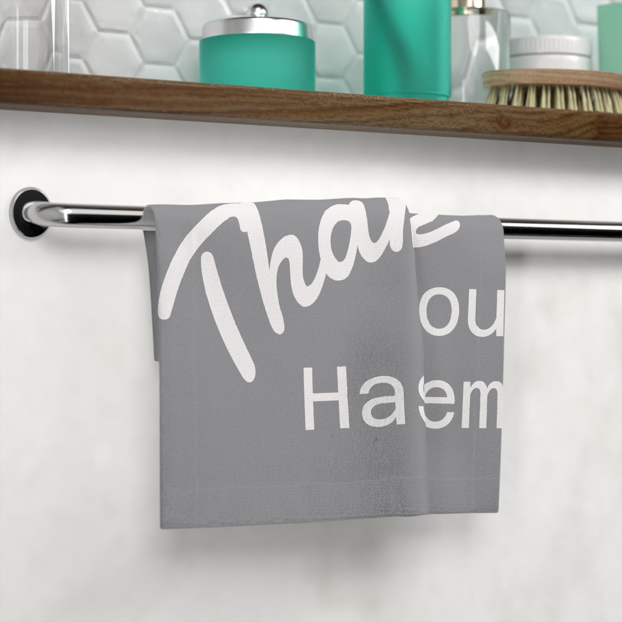 Thank You Hashem Face Towel — Jewish Gratitude Prayer Hand Towel