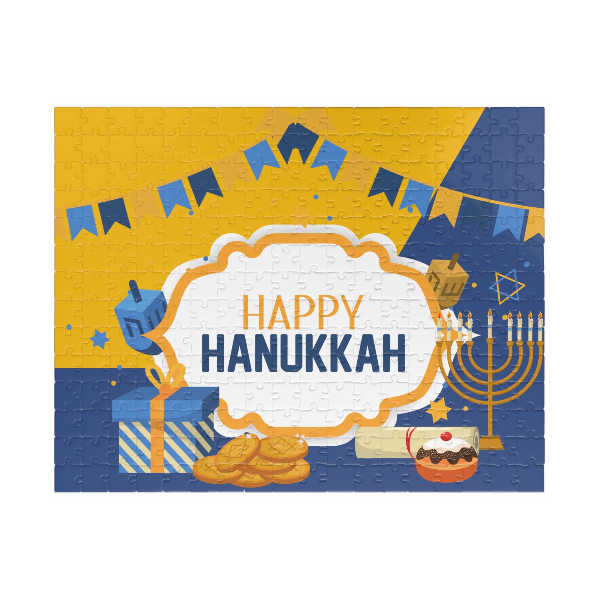 Happy Hanukkah Jigsaw Puzzle — Festive 110/252/520/1014-Piece Holiday Puzzle