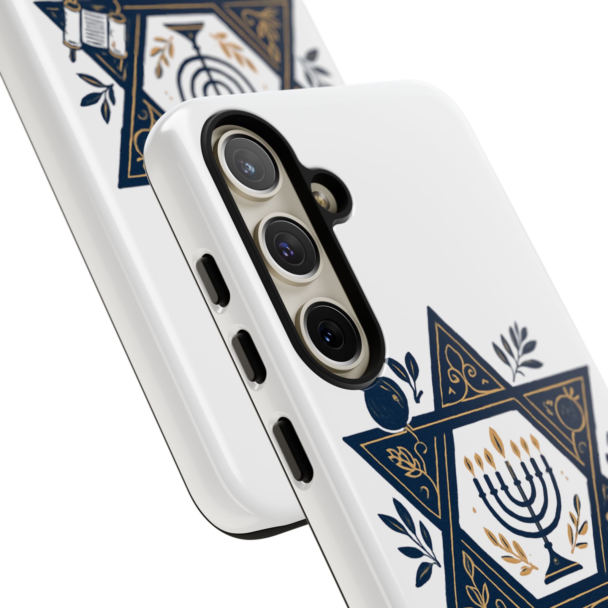 Jewish Star of David Menorah Phone Case — Jewish Hanukkah Symbol Protective Cover