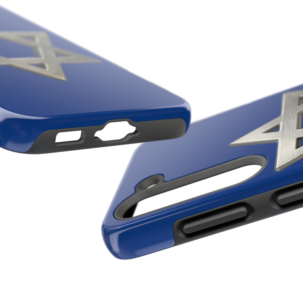 Jewish Blue Phone Case with Silver Star of David – Tough Protective Jewish Religious Design