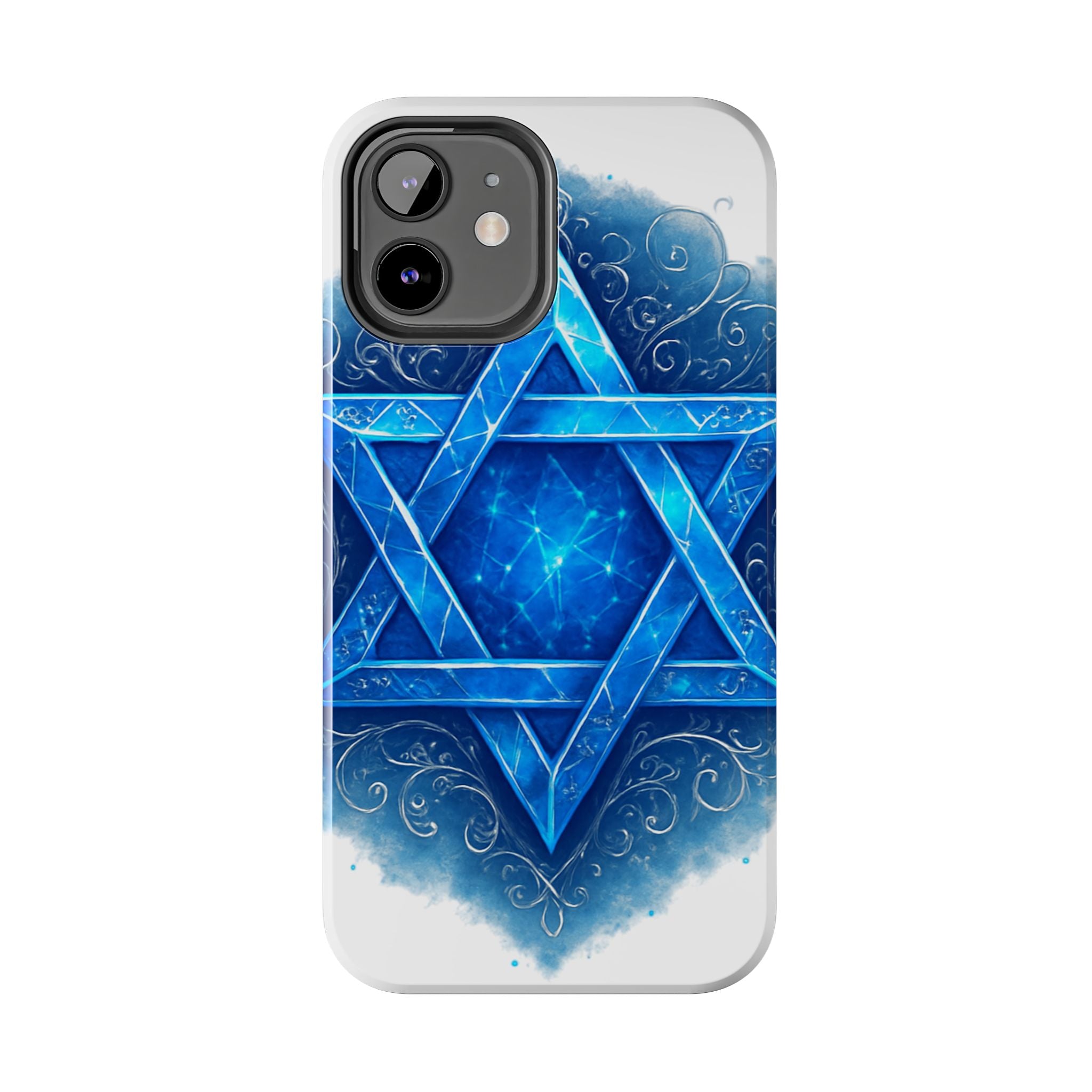 Jewish Star of David Blue Watercolor Tough Phone Case — Protective Jewish Symbol Phone Cover