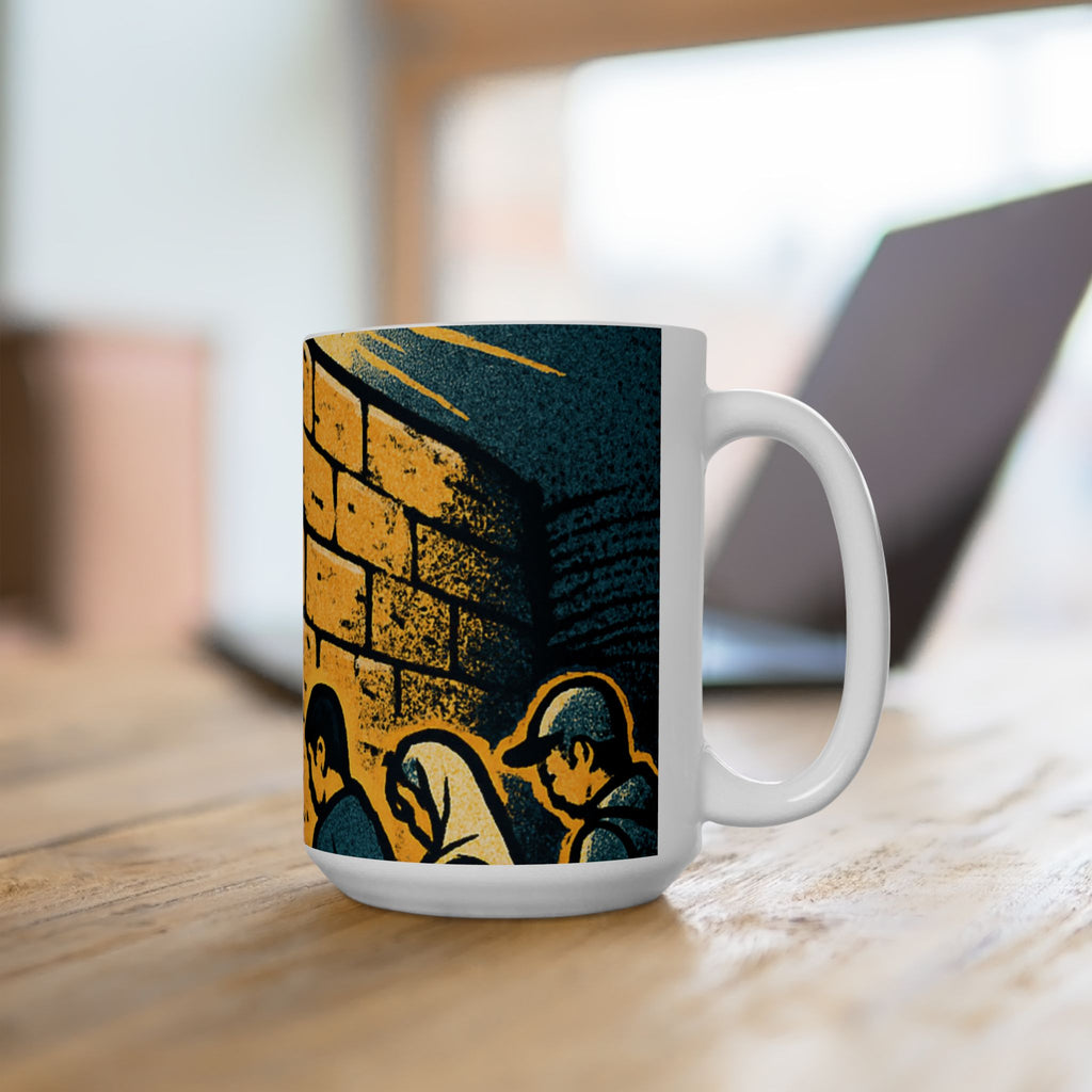 Western Wall Ceramic Mug — Jewish Jerusalem Kotel Design (11oz & 15oz)